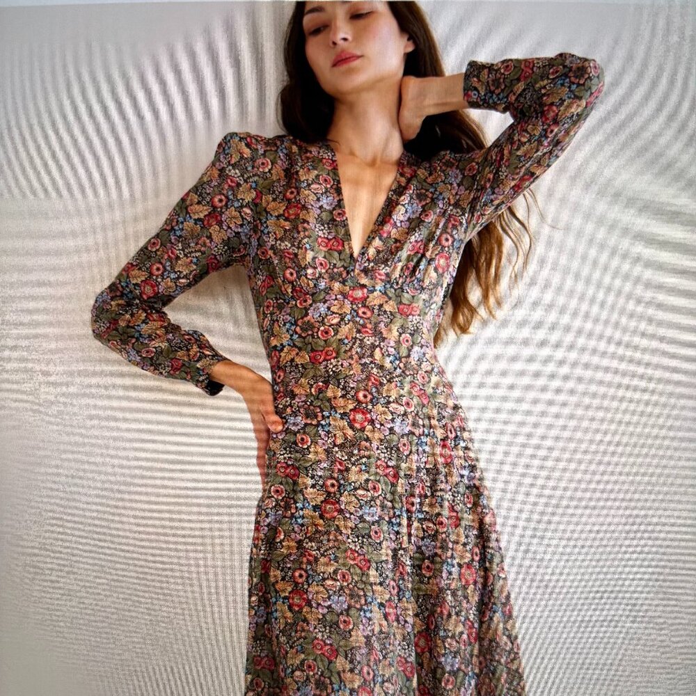 DOEN Sz XXL Charleston Dress in Wilberry Thicket